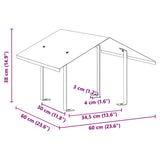 Chimney Hood Silver 60 x 60 x 38 cm Stainless Steel 42008436