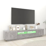 TV Cabinet with LED Lights Concrete Grey 200x35x40 cm 3081910