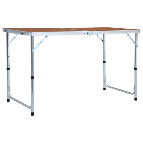 ZNTS Foldable Camping Table Aluminium 120x60 cm 48172