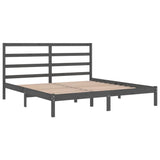 Bed Frame without Mattress Grey 200x200 cm Solid Wood Pine 3104955