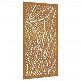 Garden Wall Decoration 105x55 cm Corten Steel Leaf Design 824475
