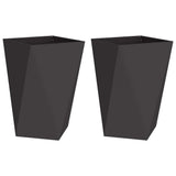 Planter 2 pcs Black 50 x 50 x 75 cm Steel 883795