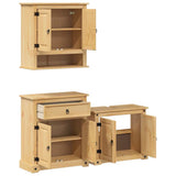 3 Piece Bathroom Furniture Set Corona Solid Wood Pine 3334638