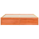 Bed Frame without Mattress Wax Brown 180x200 cm Super King Solid Wood Pine 3282368