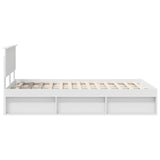 Bed Frame with Headboard White 120 x 200 cm Solid Pine Wood 3410618
