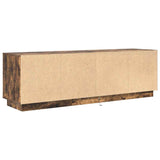 TV Cabinet with LED Lights Smoked Oak 160.5x41x50 cm 3328430