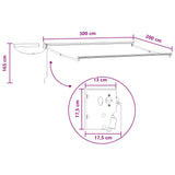 Electric Retractable Awning Light Grey and White 3425643