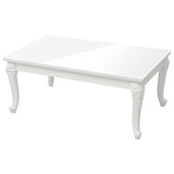 Coffee Table High Gloss White 100x50x42 cm Engineered Wood 358560