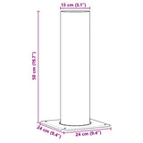 Chimney Head Extension Silver 24 x 24 x 50 cm Stainless Steel 42008439
