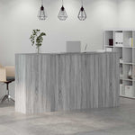 Reception Desk Grey Sonoma 200x50x103.5 cm Engineered Wood 3324183