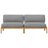 Sofa Set with Cushion Grey 240 x 80 x 69 cm Solid Acacia Wood 3418217
