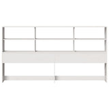 Headboard with Storage White 180 cm Solid Wood Pine 855652