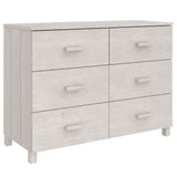Sideboard "HAMAR" White 113x40x80 cm Solid Wood Pine 340449
