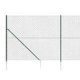 Chain Link Fence with Spike Anchors Green 2.2x25 m 153935