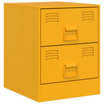 ZNTS Bedside Cabinet Yellow 34.5x39x44 cm Steel 841625