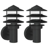 Outdoor Wall Lights 2pcs Black Stainless Steel 4006233