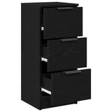 Sideboard with Drawer Black Oak 30 x 30 x 70 cm Engineered Wood 862774