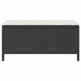 Garden Dining Set Black Poly Rattan 42007907
