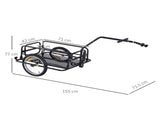 Bike Cargo Trailer Bicycle Trailer Cargo Storage Cart w/ Hitch Cycling Camping Luggage Storage T3398P349475