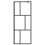 ZNTS Walk-in Shower Wall with Shelf Black 80x195 cm ESG Glass&Aluminium 3185448