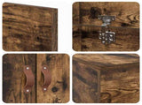 Storage Bed Frame Smoked Oak 90 x 190 cm Engineered Wood 3335409