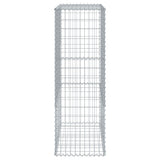 Gabion Basket with Cover 300x50x150 cm Galvanised Iron 3295156