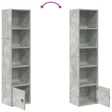 Bookcase Concrete Grey 31x24x127 cm Engineered Wood 860349