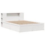 Bed Frame without Mattress White 140x200 cm Solid Wood Pine 3323417