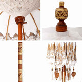 Balinese Parasol Cream 215 x 215 x 260 cm Cotton and Wood 42006455