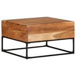 ZNTS Coffee Table 68x68x41 cm Solid Acacia Wood 320818