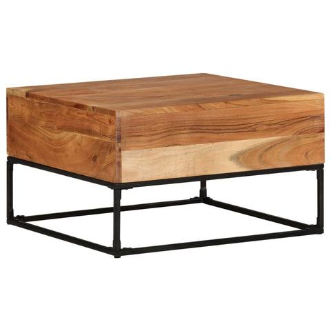 ZNTS Coffee Table 68x68x41 cm Solid Acacia Wood 320818