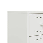 ZNTS Bedside Cabinet White 36x39x43.5 cm Steel 846636