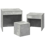 Nesting Tables 3 pcs Concrete Grey Engineered Wood 808598