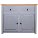 Sideboard Grey 93x40x80 cm Solid Pinewood Panama Range 282698
