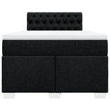 Box Spring Bed with Mattress Black 120x190 cm Fabric 3285836