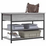 Shoe Bench Grey Sonoma 70x42.5x50 cm Engineered Wood 839031