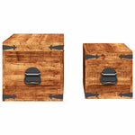 Storage Chest Set 2 Pieces Rough Mango Wood 241634
