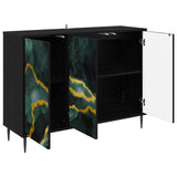 Sideboard WIJHE Black Oak 102 x 33 x 76 cm Engineered Wood 8006974