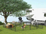 16 Panels Heavy Duty Puppy Playpen, for Small Dogs, Indoor and Outdoor Use - Grey T3398P347591