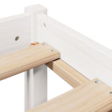 Bed Frame without Mattress White 135x190 cm Double Solid Wood Pine 3306571
