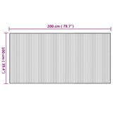 Rug Rectangular Natural100x200 cm Bamboo 376943