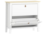 Modern Two-Drawer Shoe Cabinet - White T3398P343096