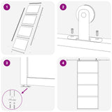 Sliding Door 76 x 205 cm Tempered Glass and Aluminium 42054105