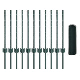 Welded Wire Fence 25 x 0.6 m PVC-Coated Steel Green 3336708