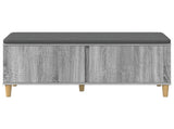 Hall Bench with Cushion with Door Grey Sonoma 100 x 38 x 46 cm 891541
