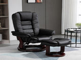 Recliner Chair With footstool, Recliner Armchair up to 130kg Weight Capacity, 135&deg Reclining T3398P343225