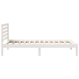 Bed Frame with Headboard White 90 x 190 cm Solid Pine Wood 872270
