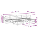 6 Piece Garden Sofa Set Solid Wood Pine 3299396