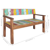 326182 Bench 115 cm Solid Reclaimed Wood