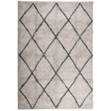 Shaggy Rug PAMPLONA High Pile Modern Beige and Anthracite 160x230 cm 375391
